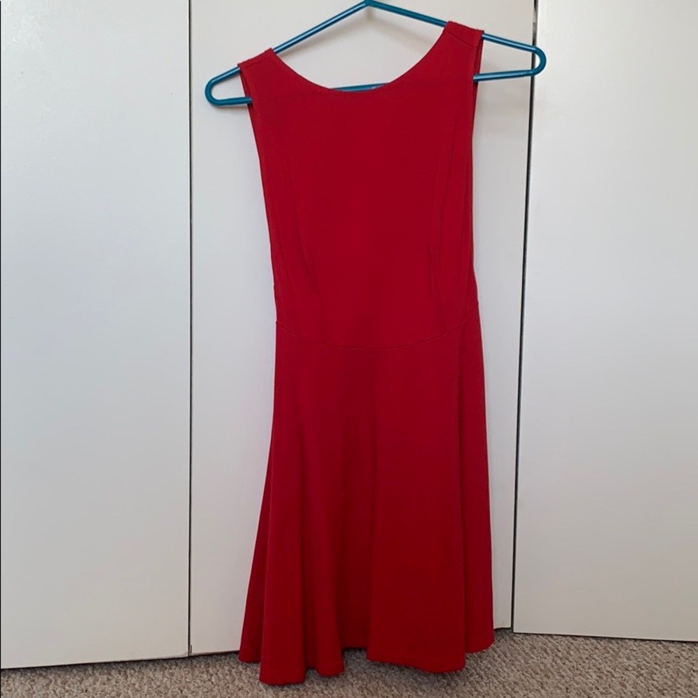 Red Low-cut on Side Dress